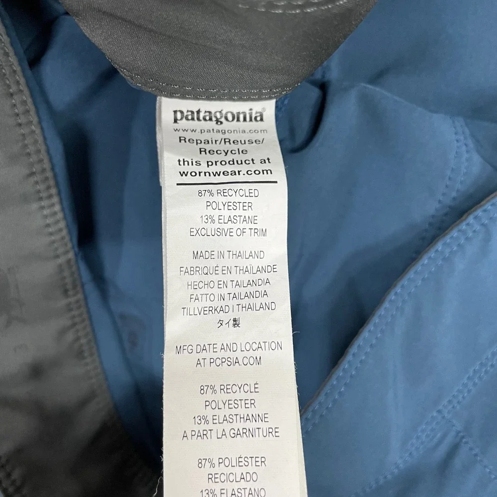 Patagonia Hydropeak Board Shorts Mens 30 Blue STY86480 Drawstring Swim Trunks